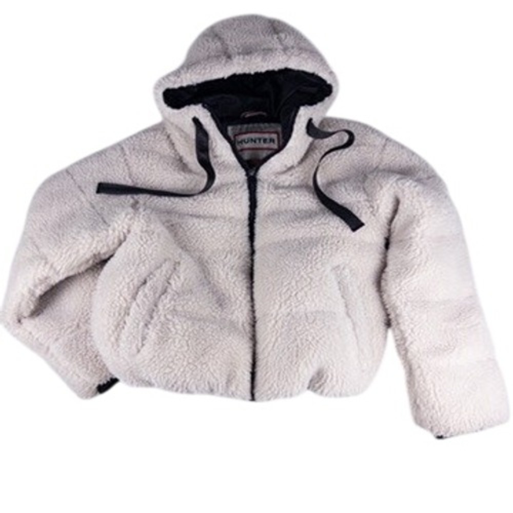 Hunter Wanderer Sherpa Jacket Womens Small S Natural Cream NWOT Insulated Hooded